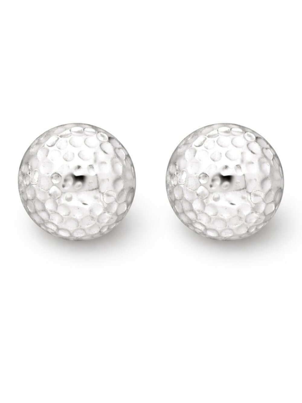 Sterling Silver “Soft Hammered Dome Stud” Earrings Minimalist